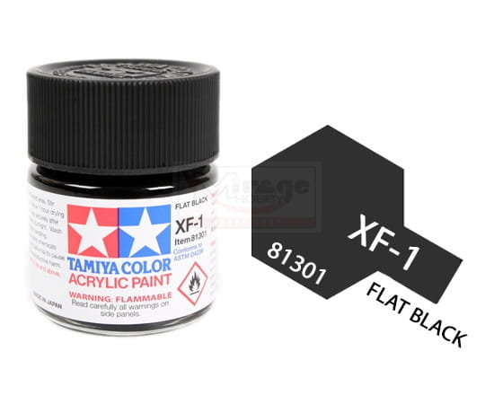 Tamiya Acrylic 81301 Xf-1 Flat Black 23Ml [Matt]