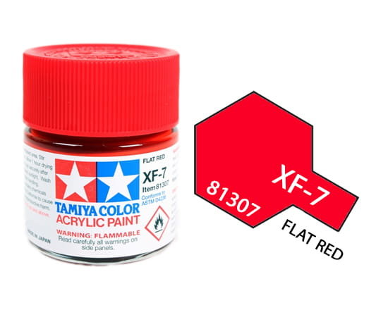 Tamiya Acrylic 81307 Xf-7 Flat Red 23Ml [Matt]