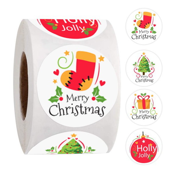 Naklejki Ozdobne Okrągłe Świąteczne 20 Szt.