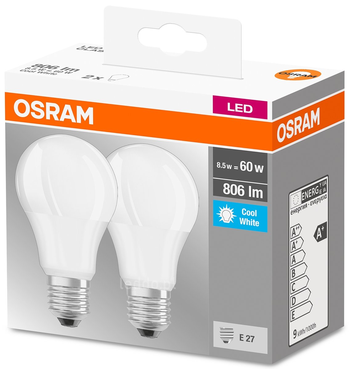 Osram Żarówka E27 (230V) 8,5 W 806 lm Neutralny