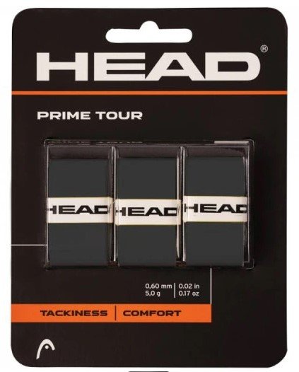 Owijki Tenisowe Wierzchnie Head Prime Tour X3 Czarne