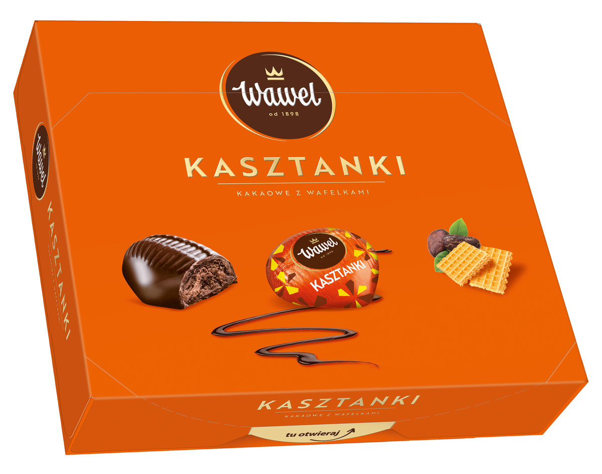 Bombonierka Czekoladki Nadziewane Kasztanki Wawel 330G