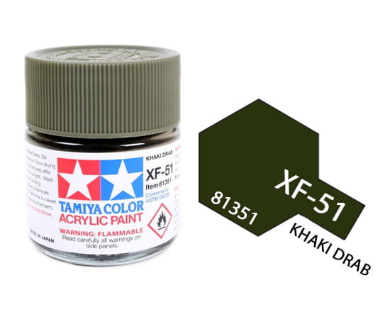 Tamiya Acrylic 81351 Xf-51 Khaki Drab 23Ml [Matt]