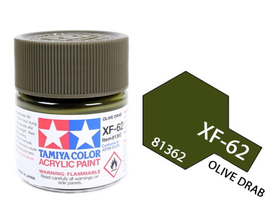 Tamiya Acrylic 81362 Xf-62 Olive Drab 23Ml [Matt]
