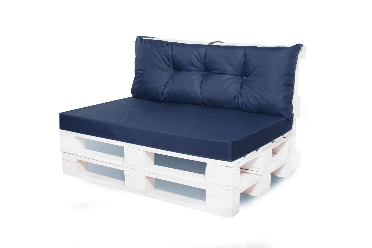 Zestaw Poduszek Na Meble Z Palet: 120X60X40/ Wodoodporne Poduszki Ogrodowe, Kolor Granatowy