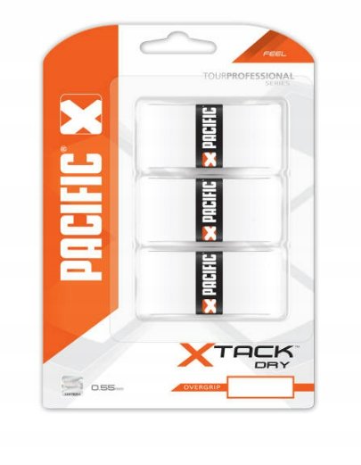 Pacific owijki tenisowe X TACK DRY 3 PACK WHITE 4015365154684