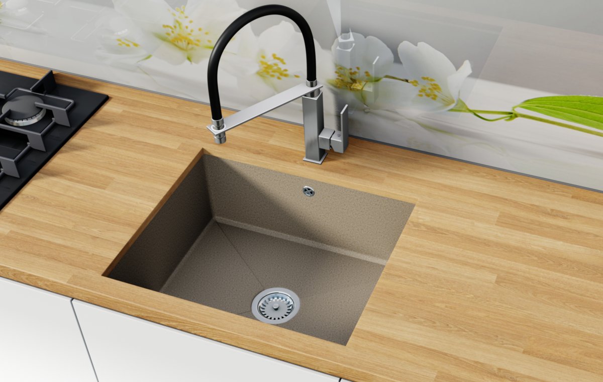 Exclusive Of Style Zlew Podblatowy Desk Beżowy