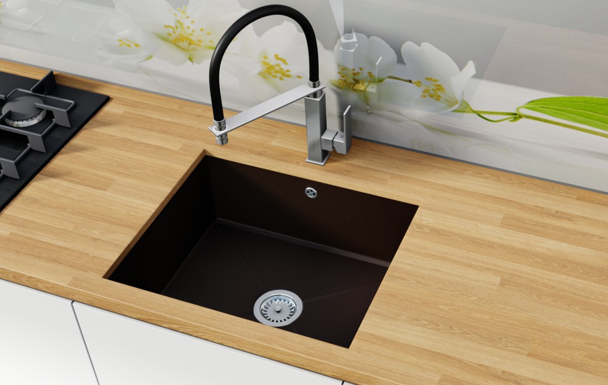 Exclusive Of Style Zlew Podblatowy Desk Brązowy Matowy