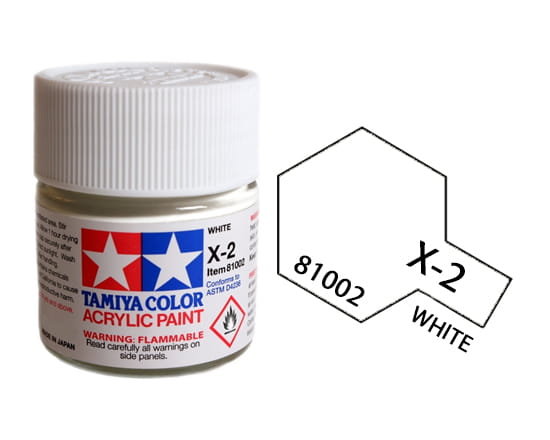 Tamiya Acrylic 81002 X-2 White 23Ml [Gloss]