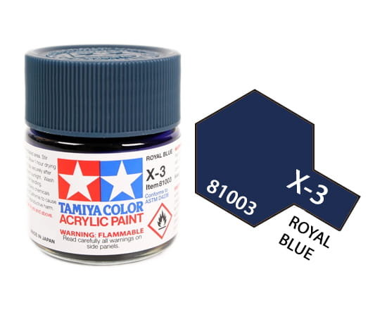 Tamiya Acrylic 81003 X-3 Royal Blue 23Ml [Gloss]