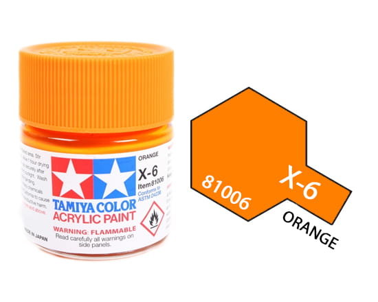 Tamiya Acrylic 81006 X-6 Orange 23Ml [Gloss]
