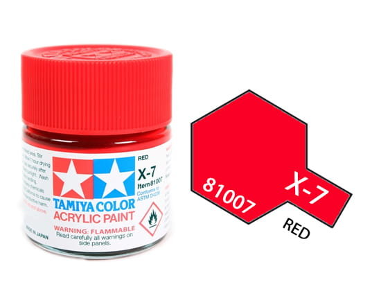 Tamiya Acrylic 81007 X-7 Red 23Ml [Gloss]
