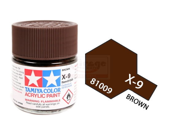 Tamiya Acrylic 81009 X-9 Brown 23Ml [Gloss]