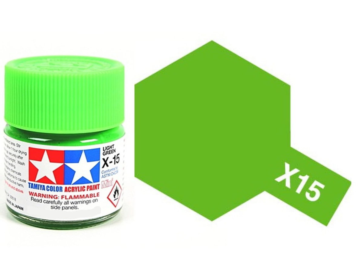 Tamiya Acrylic 81015 X-15 Light Green 23Ml [Gloss]