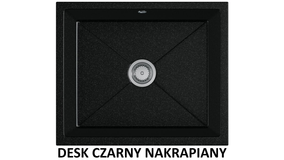 Exclusive Of Style Zlew Podblatowy Desk Czarny Nakrapiany