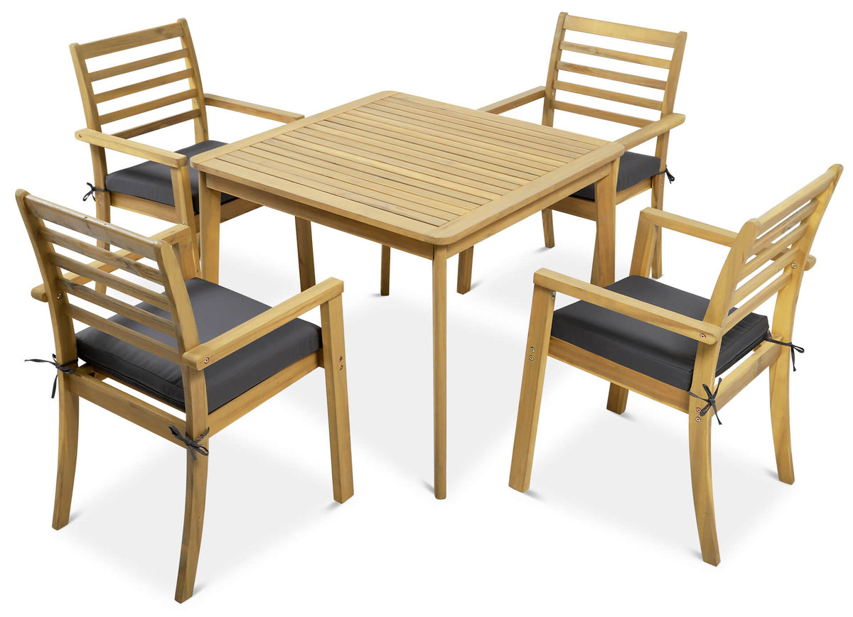 Zestaw Ogrodowy Drewniany Hagen Dining 4+1