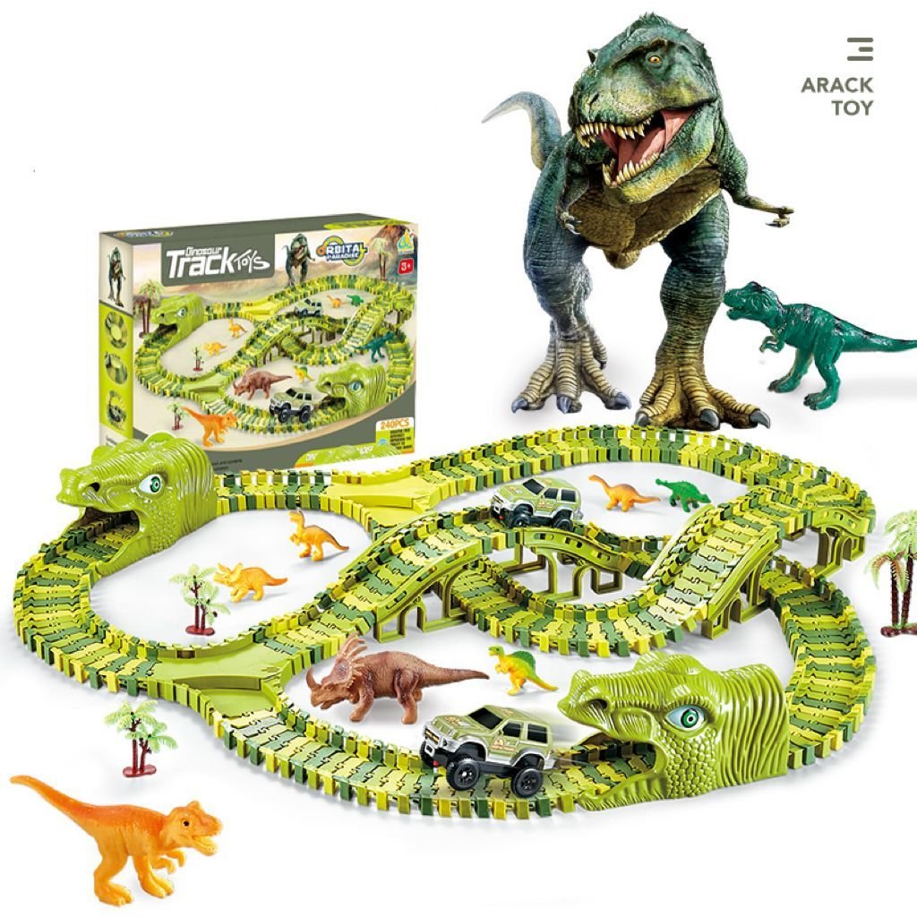 Wyścigowy Tor Samochodowy Z Dinozaurami