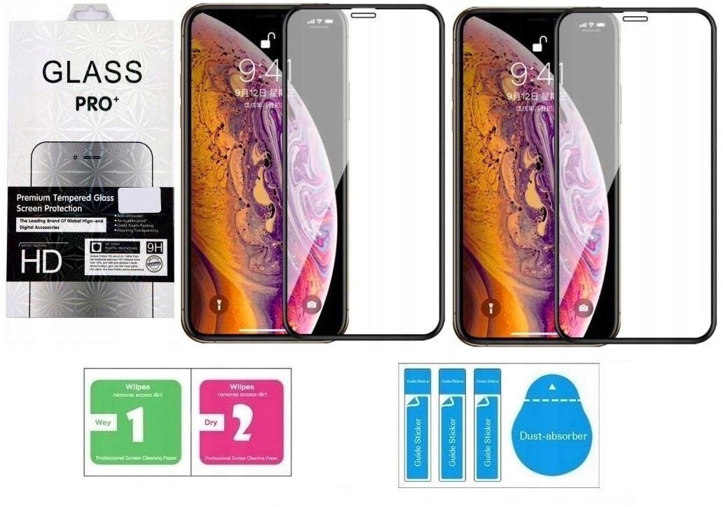 2X Szkło 9H Hartowane Pełne Do Iphone 14 Pro Max