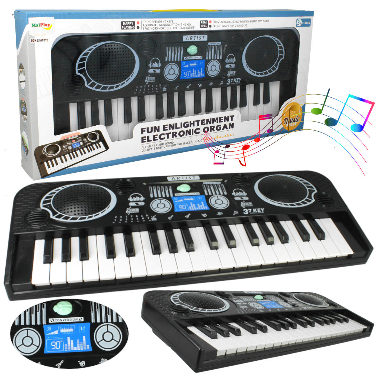 Keyboard Organy Muzyczne 37 Pianinko Dla Dzieci U728