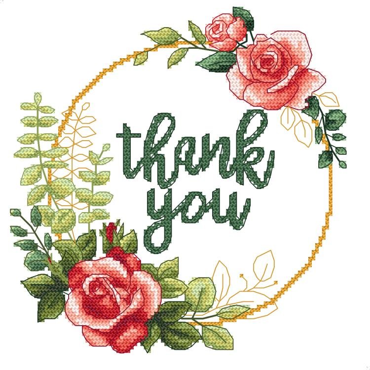 Haft Krzyżykowy - Zestaw Do Haftu - Thank You