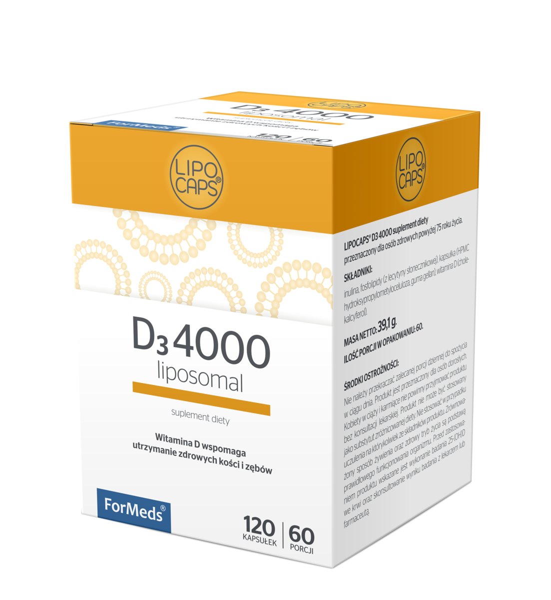 ForMeds, Lipocaps, Suplemend diety D3 4000