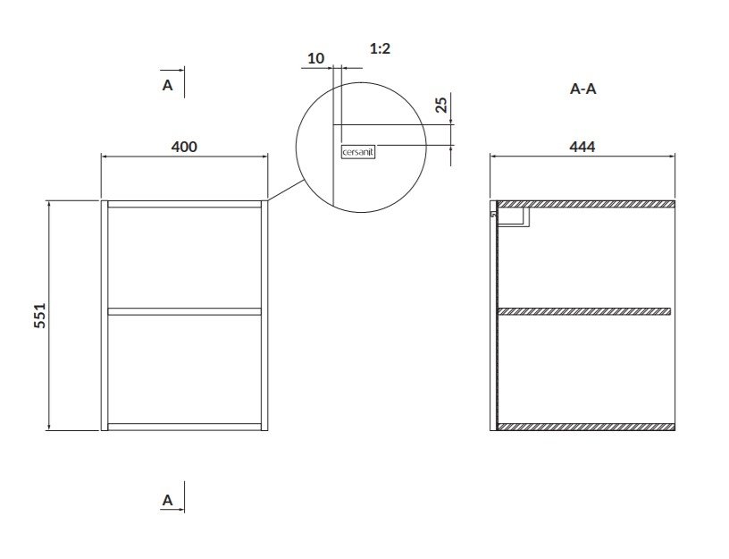 Cersanit Szafka wisząca Medley 40