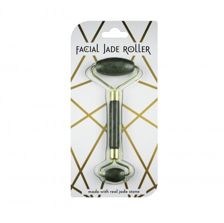 Roller Masażer Jadeitowy Do Twarzy Z Jadeitu Czarn