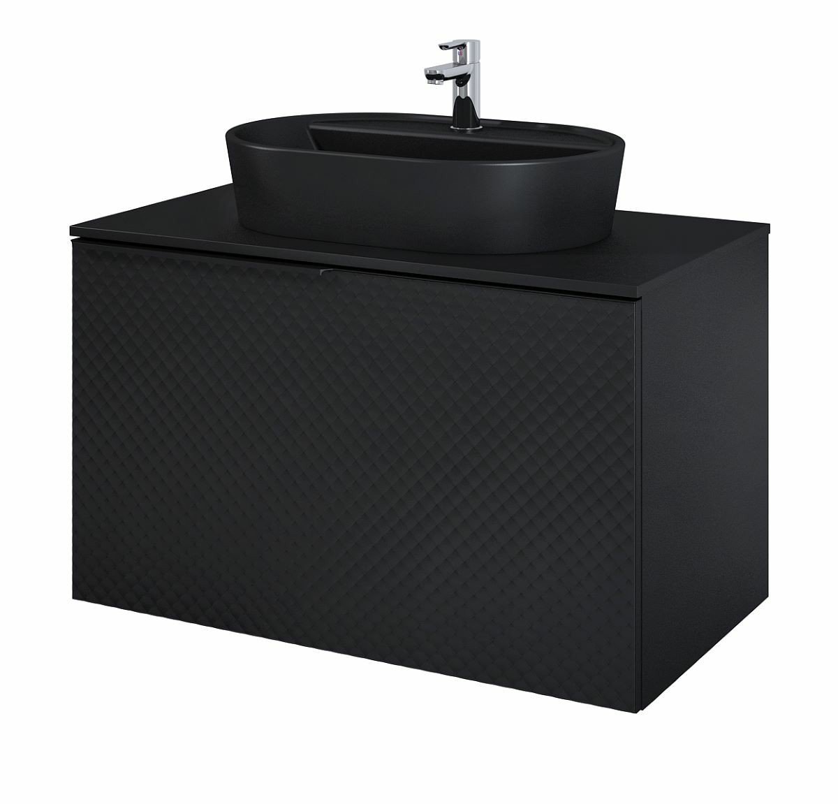 Elita Glam szafka 90 1S + 1S black matt 168387 5907546872212