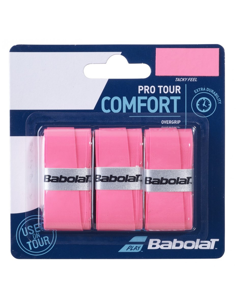 Owijki Tenisowe Wierzchnie Babolat Pro Tour Comfort X3 Różowe