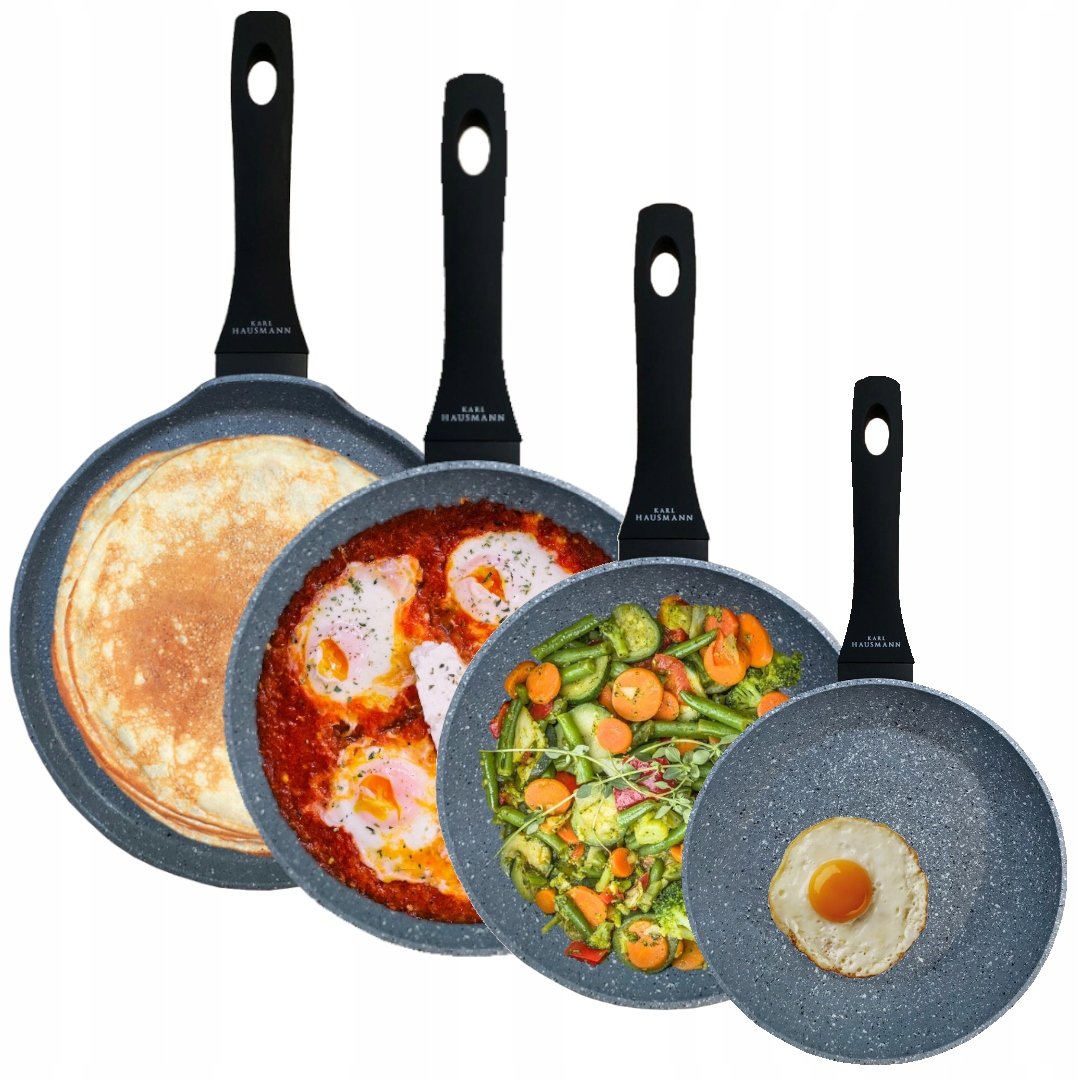 Komplet 4 Patelni Granitowych Indukcja Non Stick