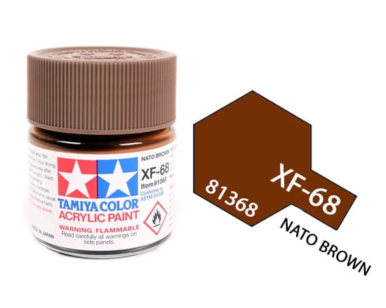 Tamiya Acrylic 81368 Xf-68 Nato Brown 23Ml [Matt]