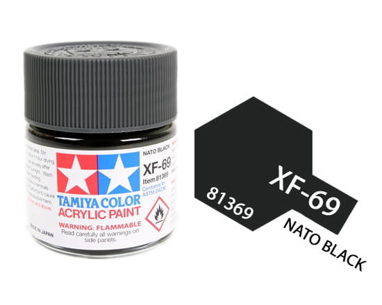 Tamiya Acrylic 81369 Xf-69 Nato Black 23Ml [Matt]