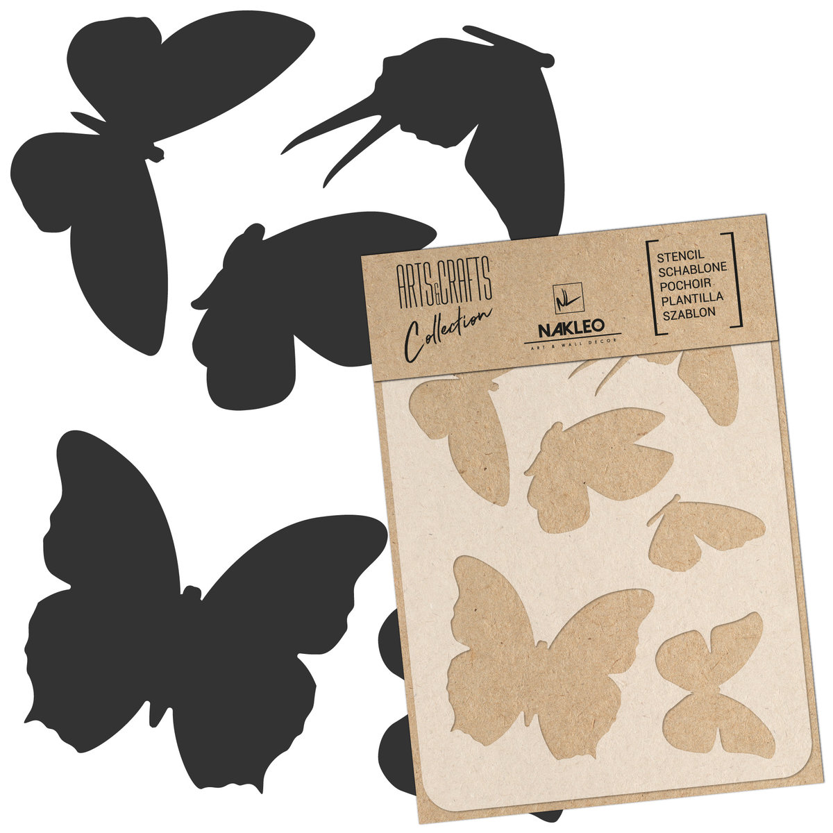 szablon malarski scrapbooking – craft // MOTYLE - A5 (15x21cm)