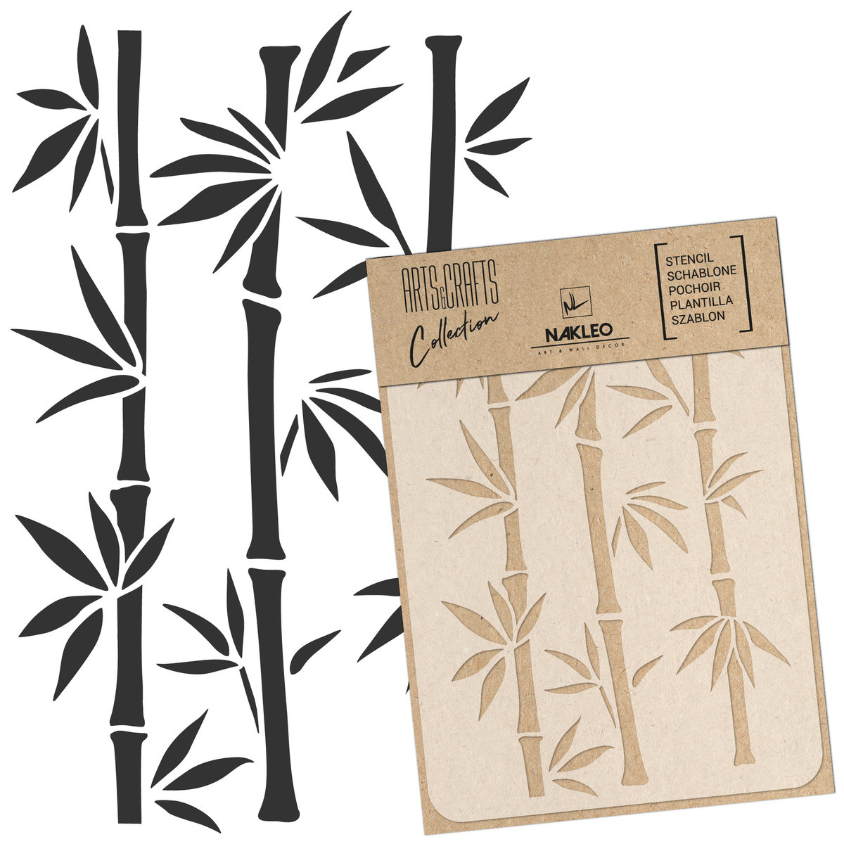 szablon malarski scrapbooking – craft // PĘDY BAMBUSA - A3 (30x42cm)