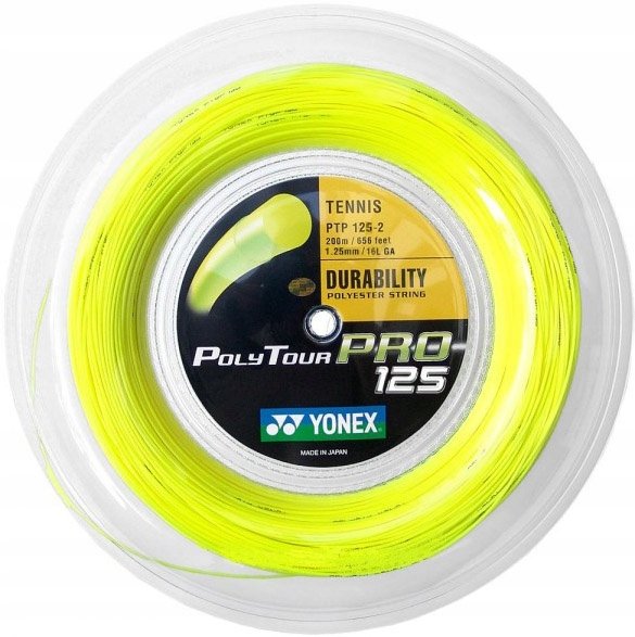 Фото - Аксесуари YONEX Naciąg tenisowy  PolyTour Pro 200m Żółty, 1,25 mm 