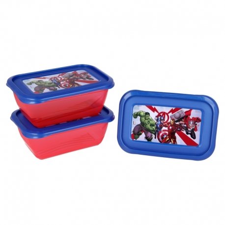 Zestaw Pojemników   3 X 540Ml Avengers