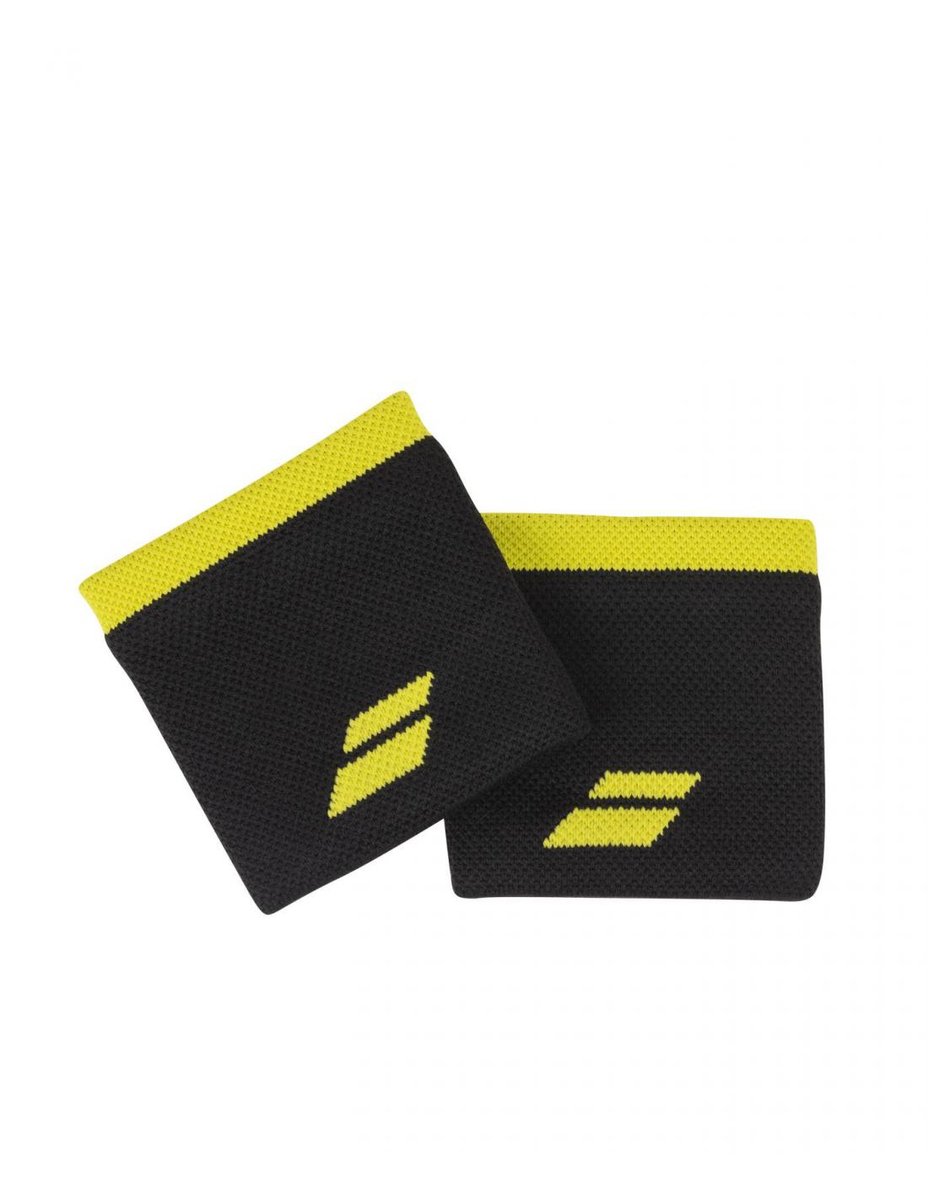 Babolat Logo Wristband (2 szt.) - black/yellow 5UA1261-2015
