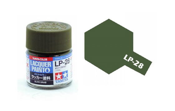 Tamiya 82128 Lp-28 Olive Drab [Matt] (Lacquer) 10Ml