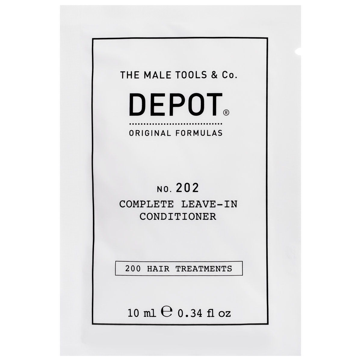 Depot NO. 202 Complete Leave-In Conditioner, lekka odżywka do włosów dla mężczyzn, bez spłukiwania, 10ml