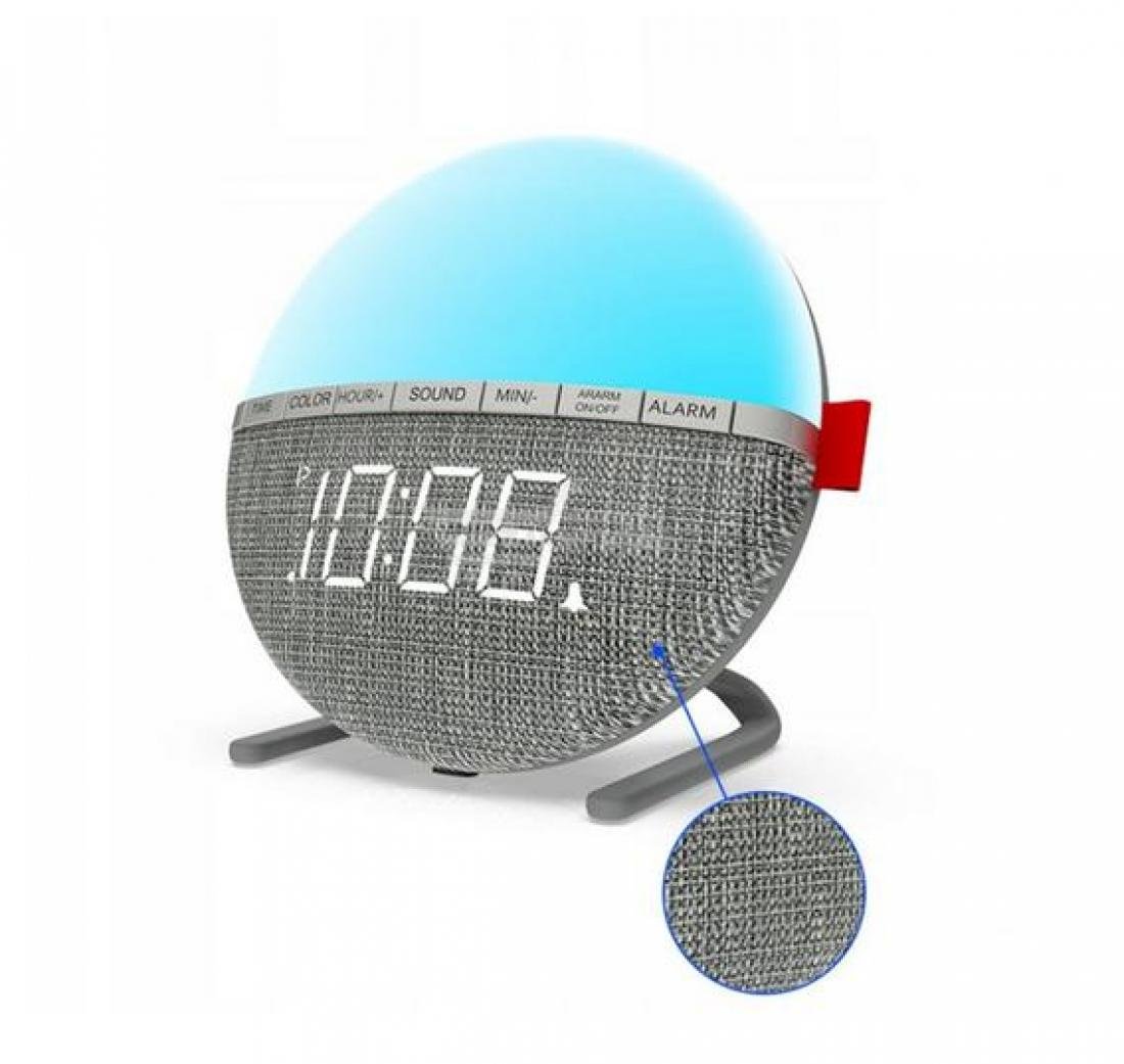 Budzik Led Elektroniczny Lampka Rgb Zegar Alarm Perfectlife