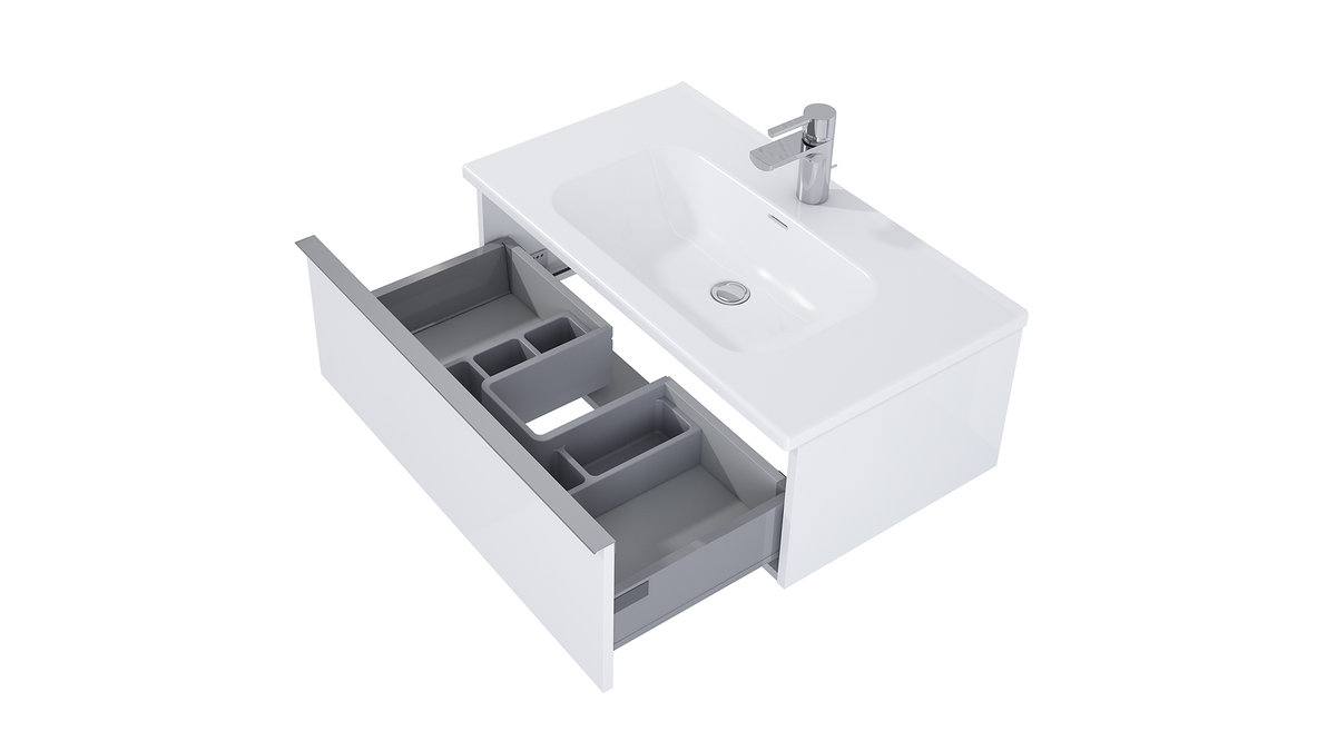 Elita 167079 Look Szafka 80 1S biały połysk 167079