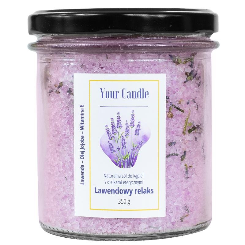 Your Candle - Naturalna sól do kąpieli z olejkami eterycznymi Lawendowy relaks 350 g