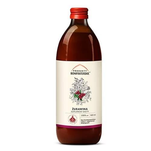 BONIFRATRZY Sok z Żurawiny 500 ml Wysyłka kurierem tylko 10,99 zł