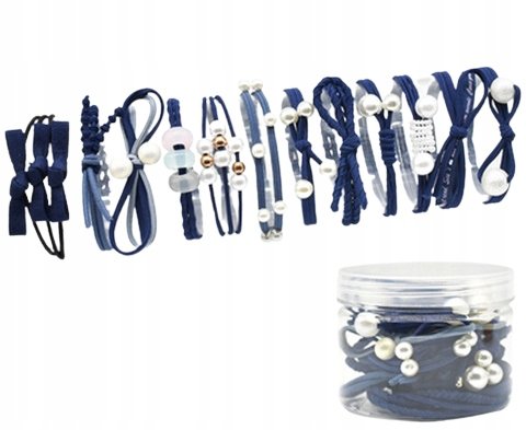 Zestaw Gumek, Gumki Do Włosów, Spinki Ozdoby, 12szt