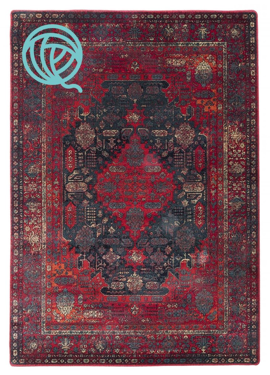 Dywan wełniany Omega Harun Navy 200 x 300 cm