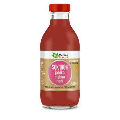 EkaMedica JaRo-Pol Sok 100% jabłko malina noni 300 ml 3586541
