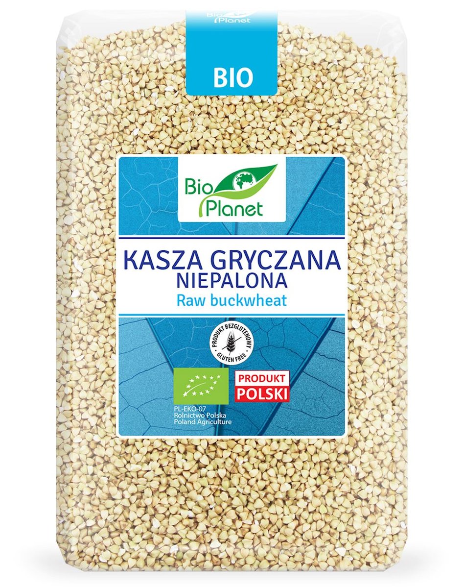 Bio Planet seria NIEBIESKA (ryże, kasze, ziarna) KASZA GRYCZANA NIEPALONA BEZGLUTENOWA BIO 2 kg - 5903900368155