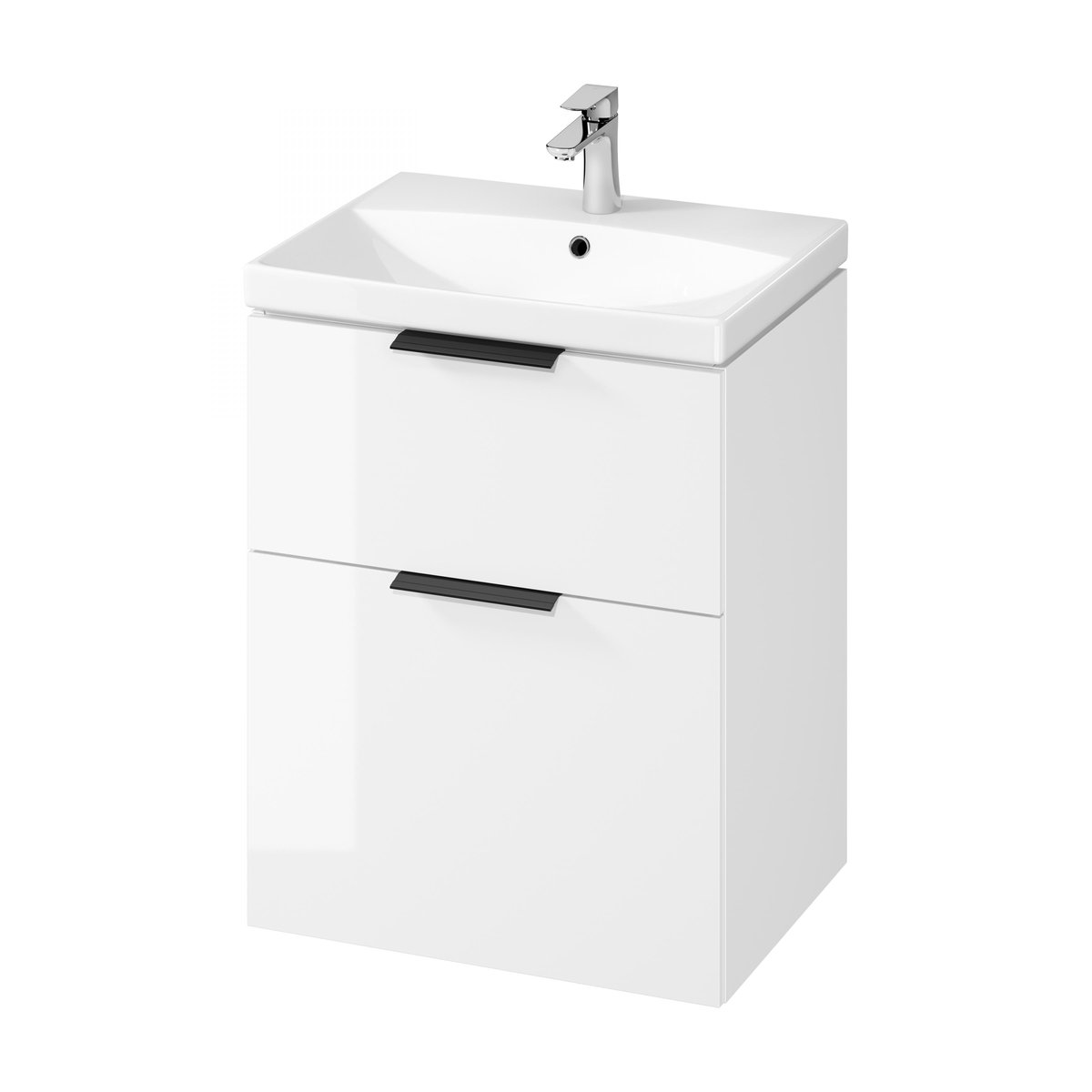 Cersanit City zestaw meblowy 60 cm umywalka z szafką biały połysk S801-422