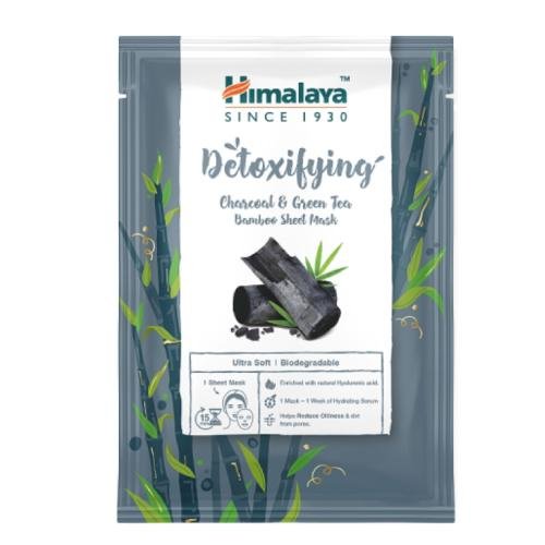Himalaya Detoksykująca Maska w płacie z Węglem Aktywnym i Zieloną Herbatą, 30 ml