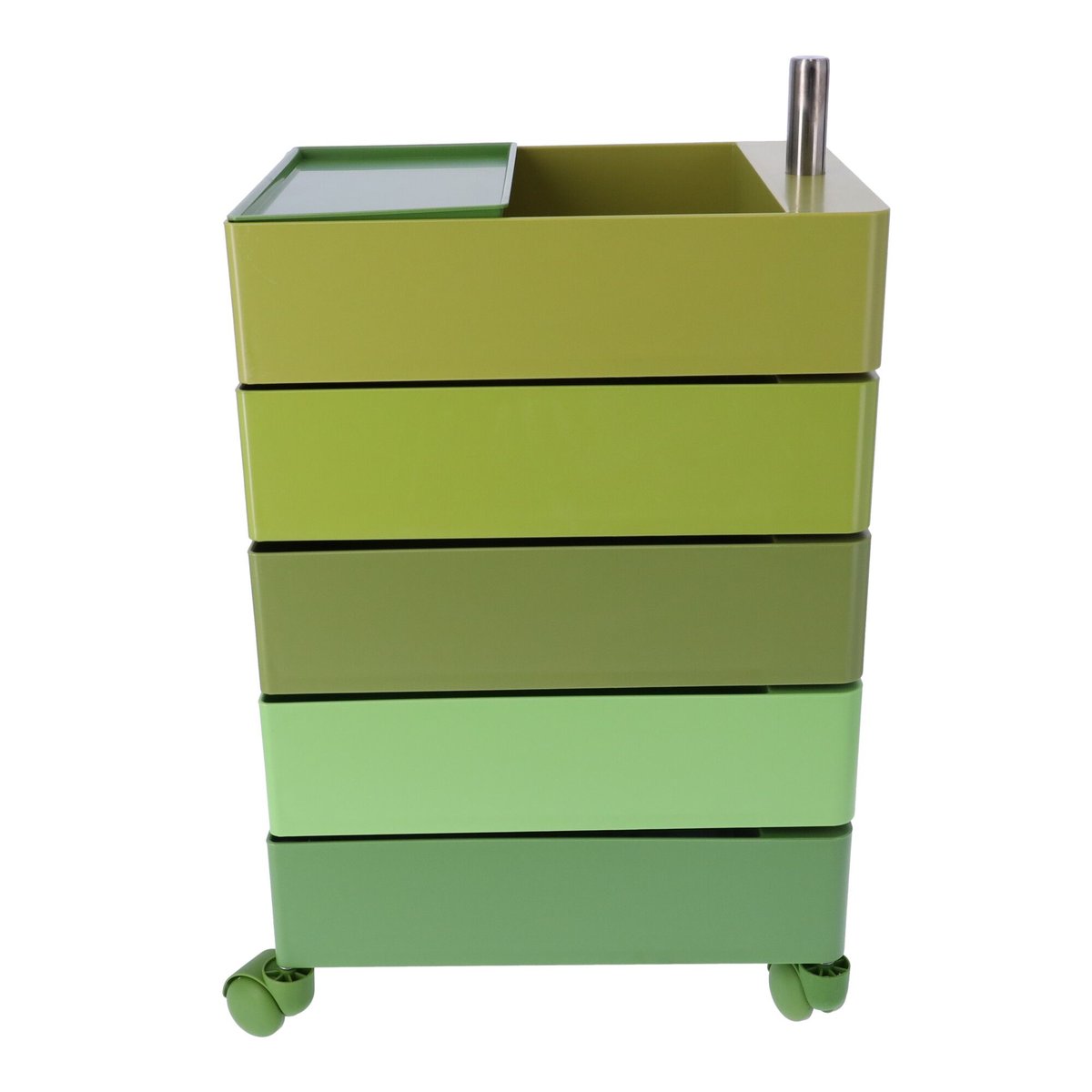 Kontenerek Biurowy 360 / Poręczna Szafka Na Kółkach Z Pięcioma Szufladami - Zielony